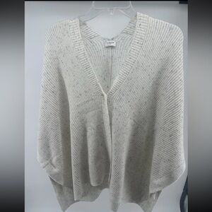 J. Crew Women's Light Cream Ribbed Poncho